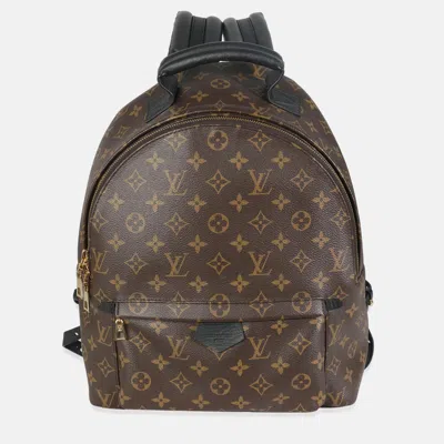 Pre-owned Louis Vuitton Monogram Canvas Palm Springs Mm In Brown