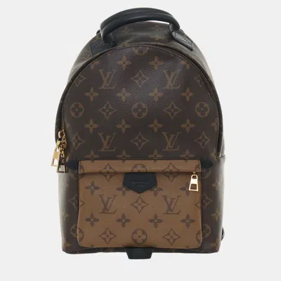 Pre-owned Louis Vuitton Monogram Canvas Palm Springs Pm Backpack In Brown