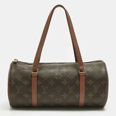 Pre-owned Louis Vuitton Monogram Canvas Papillon 30 Bag In Brown