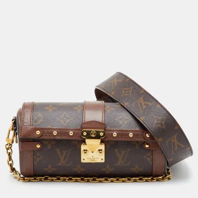 Pre-owned Louis Vuitton Monogram Canvas Papillon Trunk Bag In Brown