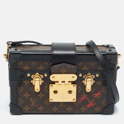Pre-owned Louis Vuitton Monogram Canvas Petite Malle Bag In Brown