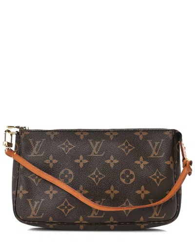 Pre-owned Louis Vuitton Monogram Canvas Pochette Accessoires (authentic ) In Brown