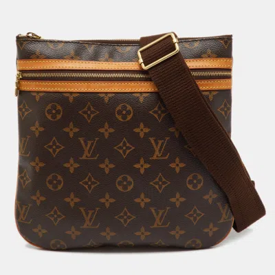Pre-owned Louis Vuitton Monogram Canvas Pochette Bosphore Messenger Bag In Brown