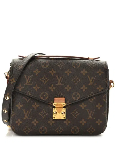 Pre-owned Louis Vuitton Monogram Canvas Pochette Metis (authentic )