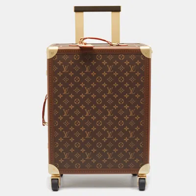 Pre-owned Louis Vuitton Monogram Canvas Rolling Trunk In Brown