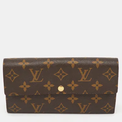 Pre-owned Louis Vuitton Monogram Canvas Sarah Long Wallet