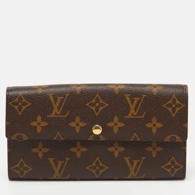 Pre-owned Louis Vuitton Monogram Canvas Sarah Long Wallet