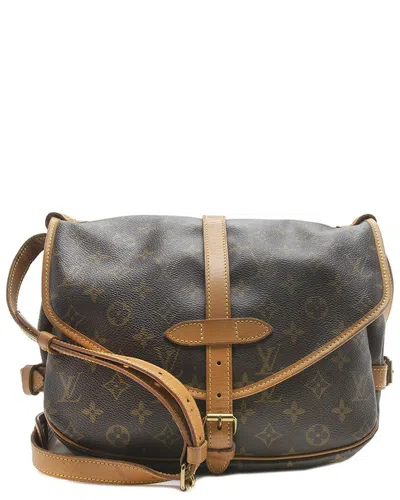 Pre-owned Louis Vuitton Monogram Canvas Saumur 30