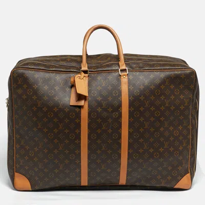 Pre-owned Louis Vuitton Monogram Canvas Sirius 70 Suitcase In Brown
