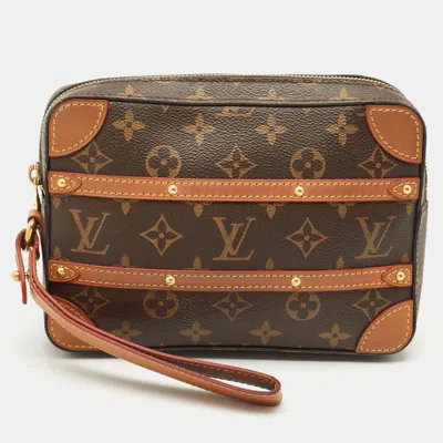 Pre-owned Louis Vuitton Monogram Canvas Soft Trunk Pouch