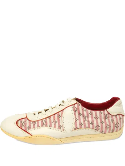 Pre-owned Louis Vuitton 2024 Monogram Stripe Sneakers In Neutral