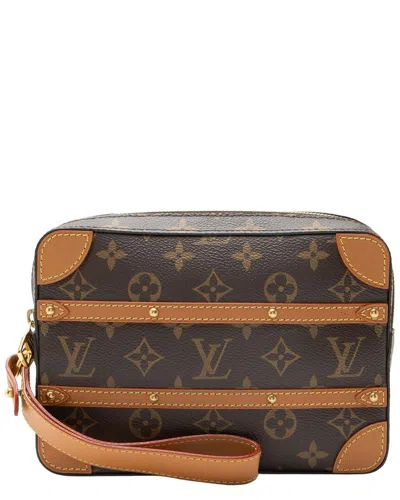Pre-owned Louis Vuitton Monogram Canvas Studded Soft Trunk Pouch (authentic Pre-loved)