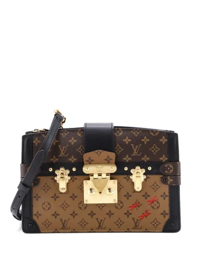 Pre-owned Louis Vuitton Monogram Canvas Trunk Clutch Bag In Black