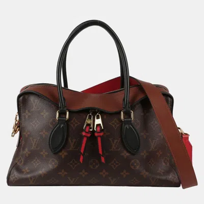Pre-owned Louis Vuitton Monogram Canvas Tuileries Tote And Shoulder Bag In Brown