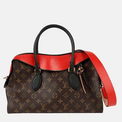 Pre-owned Louis Vuitton Monogram Canvas Tuileries Tote And Shoulder Bag In Brown