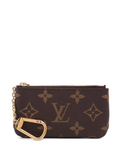 Pre-owned Louis Vuitton Monogram Canvas Zip Pouch In Brown