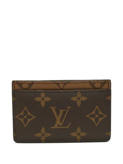 Pre-owned Louis Vuitton Monogram Card Holder In Brown