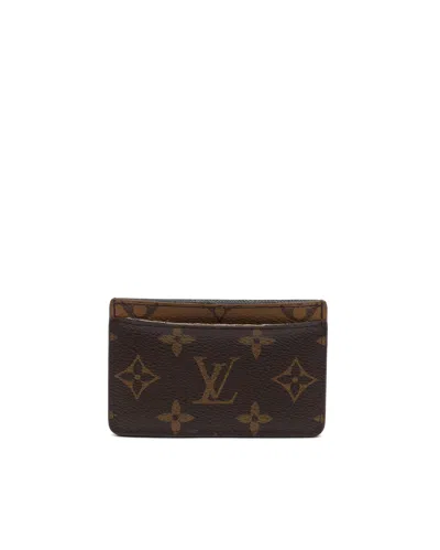 Pre-owned Louis Vuitton Monogram Card Holder In Brown