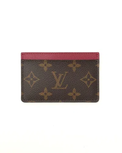 Pre-owned Louis Vuitton Monogram Card Holder In Brown