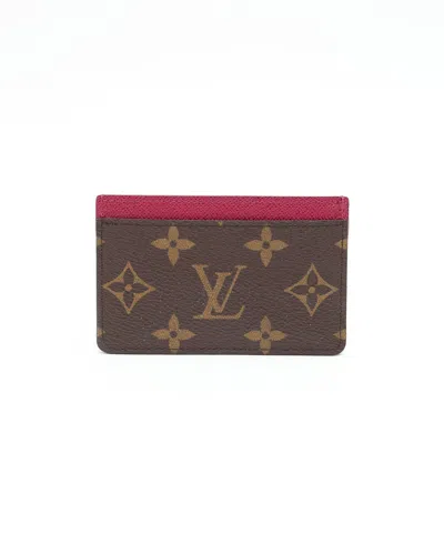 Pre-owned Louis Vuitton Monogram Card Holder In Brown