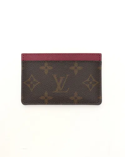 Pre-owned Louis Vuitton Monogram Card Holder In Brown