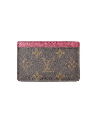 Pre-owned Louis Vuitton Monogram Card Holder In Brown