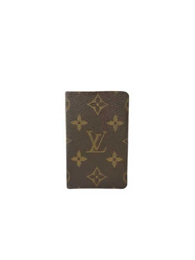 Pre-owned Louis Vuitton Monogram Card Holder In Grey