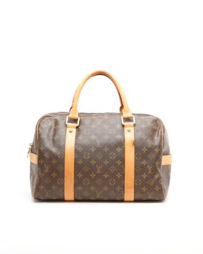 Pre-owned Louis Vuitton Monogram Carryall Weekend Bag In Brown