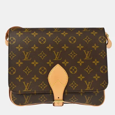 Pre-owned Louis Vuitton Monogram Cartouchiere Gm Shoulder Bag In Brown