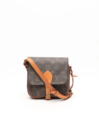 Pre-owned Louis Vuitton Monogram Cartouchiere Pm Bag In Brown
