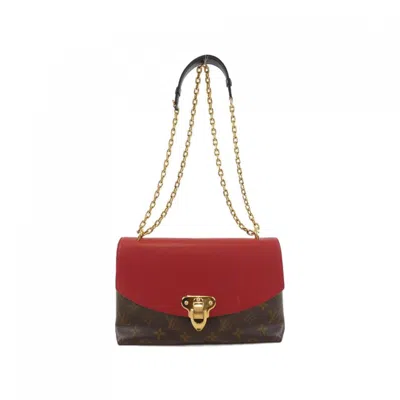 Pre-owned Louis Vuitton Monogram Cerise Marron Coated Canvas Leather Shoulder Bag ()