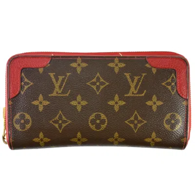Pre-owned Louis Vuitton Monogram Cerise Monogram Red Color Monogram Long Wallet (bi-fold) ()
