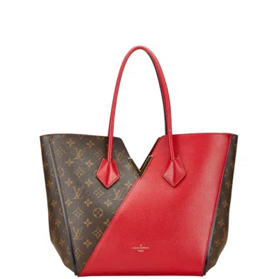 Pre-owned Louis Vuitton Monogram Cerise Red Brown Pvc Leather Shoulder Bag Tote Bag ()