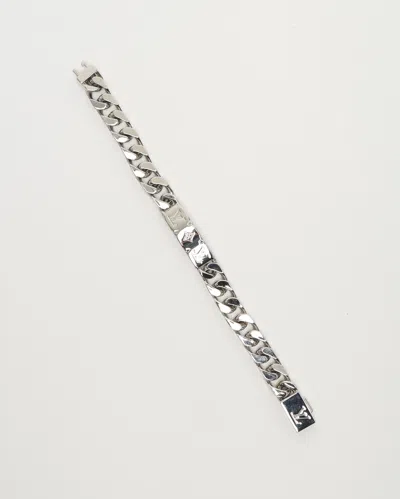 Pre-owned Louis Vuitton Monogram Chain Bracelet In Silver