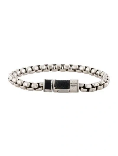 Pre-owned Louis Vuitton Monogram Chain Bracelet, 6.75" In Black