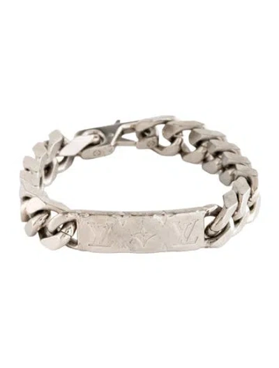 Pre-owned Louis Vuitton Monogram Chain Bracelet, 7.75" In Multicolor