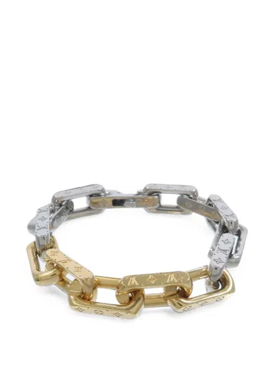 Pre-owned Louis Vuitton Monogram Chain Bracelet In Silver