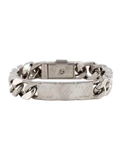 Pre-owned Louis Vuitton Monogram Chain Link Bracelet, 7.25" In Multicolor