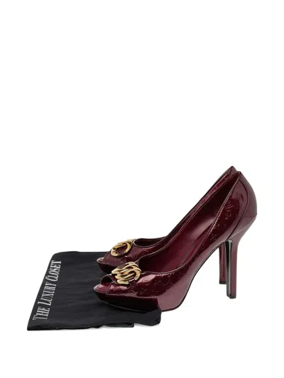 Pre-owned Louis Vuitton Monogram Chain Pumps In Purple