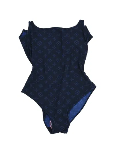 Pre-owned Louis Vuitton Monogram Chain-link Swimsuit In Blue