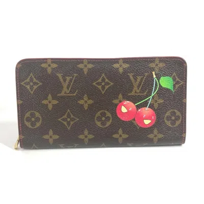 Pre-owned Louis Vuitton Monogram Cherry Brown Monogram Cherry Red Color Long Wallet (bi-fold) ()