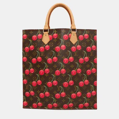 Pre-owned Louis Vuitton Monogram Cherry Tote Bag Lv X Tm Sac Plat In Brown