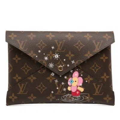 Pre-owned Louis Vuitton Monogram Christmas Animation Vivienne Kirigami Pochette Set In Brown