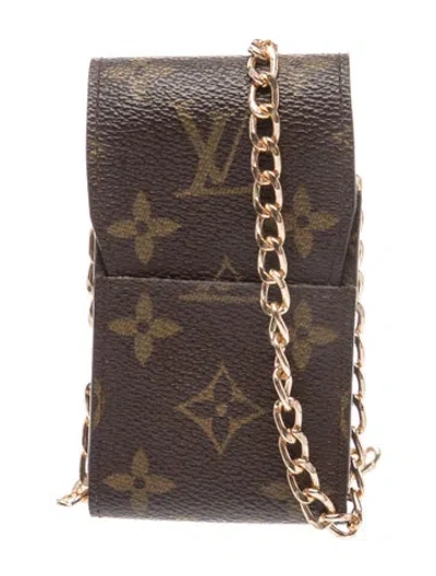 Pre-owned Louis Vuitton Monogram Cigarette Case In Brown