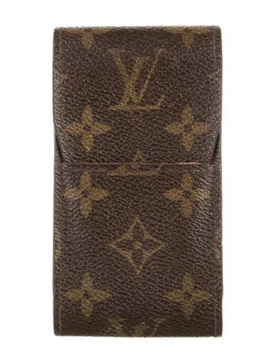 Pre-owned Louis Vuitton Monogram Cigarette Case In Brown