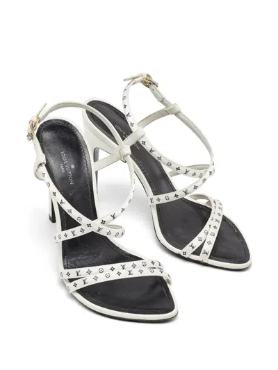 Pre-owned Louis Vuitton Monogram Citizen Sandals In White