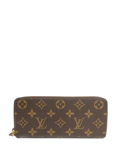Pre-owned Louis Vuitton Monogram Clemence Wallet In Brown