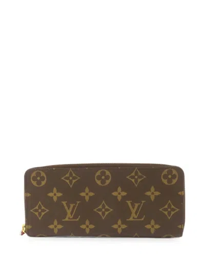 Pre-owned Louis Vuitton Monogram Clemence Wallet In Brown
