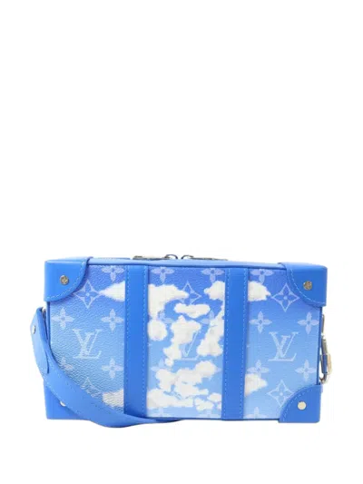 Pre-owned Louis Vuitton Monogram Clouds Soft Trunk Shoulder Bag In Blue