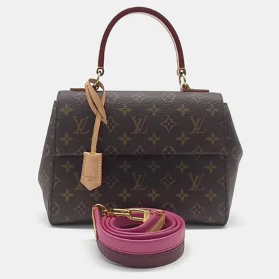 Pre-owned Louis Vuitton Monogram Cluny Bb M42738 Handbag In Brown